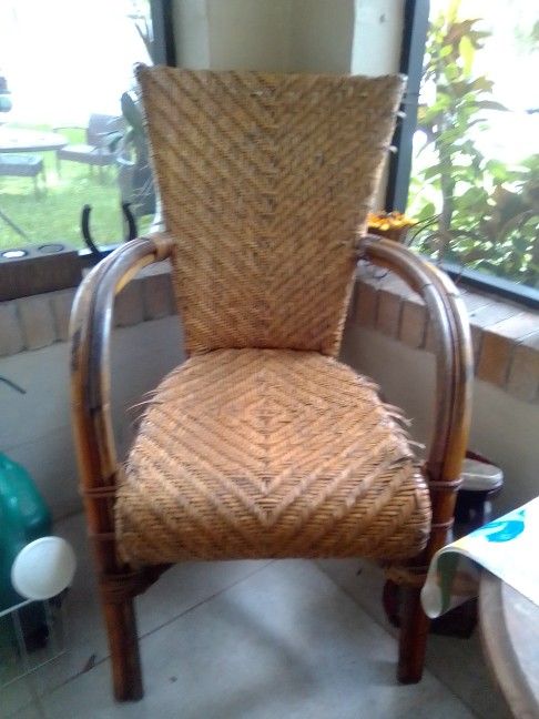 Vintage Bamboo Armchair