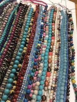 39 strings beads natural stones 16” string jewelry making