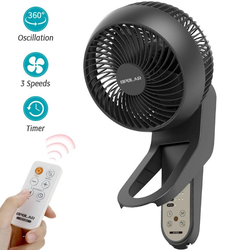 OPOLAR Wall Mount Air Circulator Fan w/Remote Control 3 Speeds 7" Blade ACF201