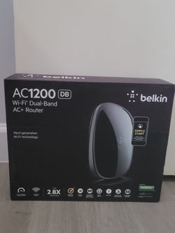 This is a Belkin AC 1200 DB Wi-Fi Dual-Band AC+ Router.