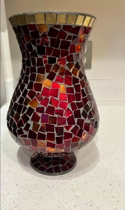 Vase decorative colored glass