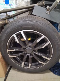 Brand New tires Senturx 225/55ZR17 on Brand new LIQUIDMETAL rim.     $100 FIRM***(1) *** tire & rim ONLY
