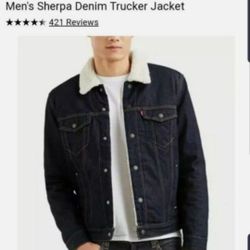 Chamara De Hombre Nueva Chica new Mens Levi's Sherpa Denim Trucker Jacket Jean Size Small