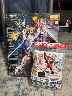 MG 1/100 RX-0 Unicorn Gundam + Unicorn Gundam Action Base