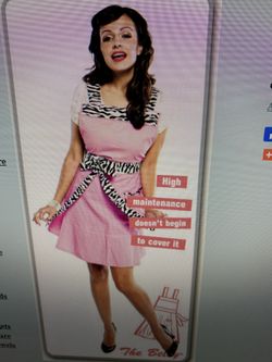 Apron pink zebra