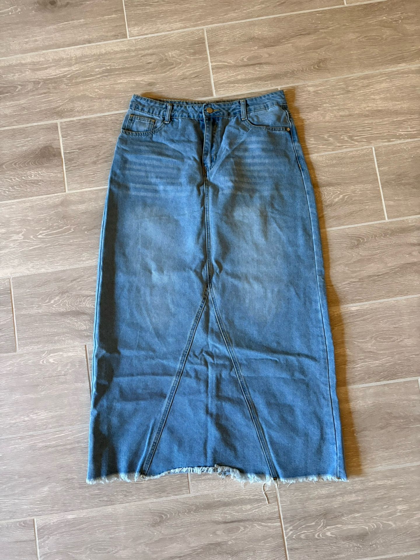 Jean long Half Cut Skirt