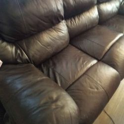 Leather Couch Fully Operational And Normal Give