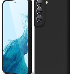 Callyue Case for Samsung Galaxy S22, Slim Matte Wheat Straw TPU Shockproof Protective Case for Samsung Galaxy S22(6.1"), Black