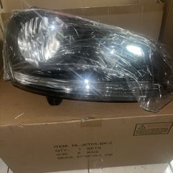 Volkswagen Golf 06-09 OEM Style Headlights Black - OEM Black HD-JH-VJ06-BK