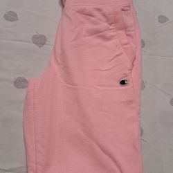 Champion Girls’ Pink Cargo Script Fleece Joggers Size Medium Sweatpants