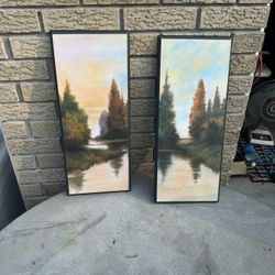 Twin Tree House Painting Decoration 