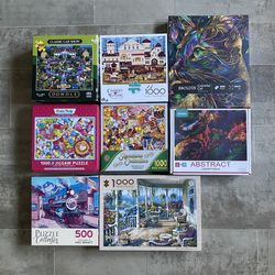 Lot of 8 Jigsaw Puzzles *Read Description