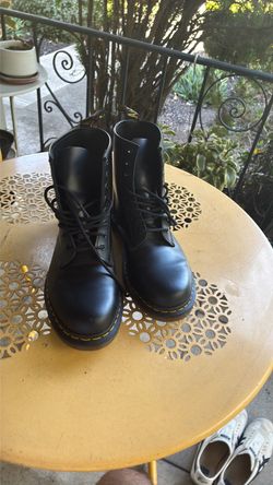Dr. Martens Black Leather Lace-Up Boots