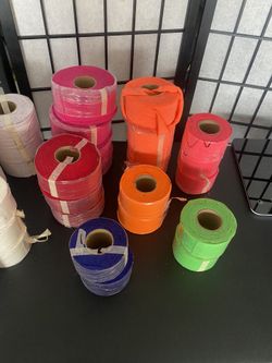2” Cotton Knit Bias Tape Lot Approx 164 Yards Total Stretch Binding Rolls
