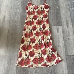 Thirty thirty Floral Red and Cream Dress size large 