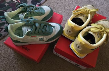 Puma x Pokémon sneakers — Bulbasaur + Pikachu bundle — kids size 3C
