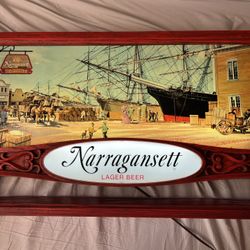 VINTAGE NARRAGANSETT LAGER BEER LIGHT UP SIGN 