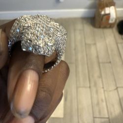 Diamond Cross Ring 7.25 Ct Size 11 