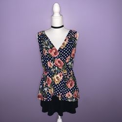 NEW Boutique Floral Surplice Top