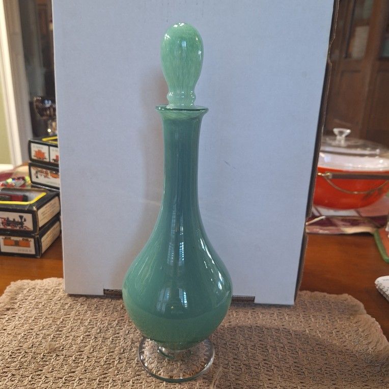 SEA GREEN LIDDED GENIE BOTTLE