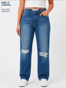 NWT Juniors Plus Size 17 High Rise Jeans