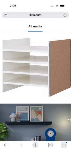 Kallax White 4 Shelf Insert 13x13