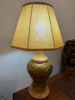 Vintage Ceramic Table Lamp with Shade