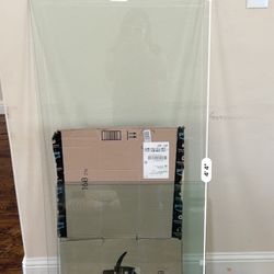 Large Tempered Glass Table Top - 52" x 26.5" (4'4" x 26.5")