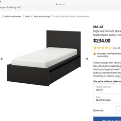 75% Off IKEA Malm Bed w/Everything - $150 Each $250 For Two