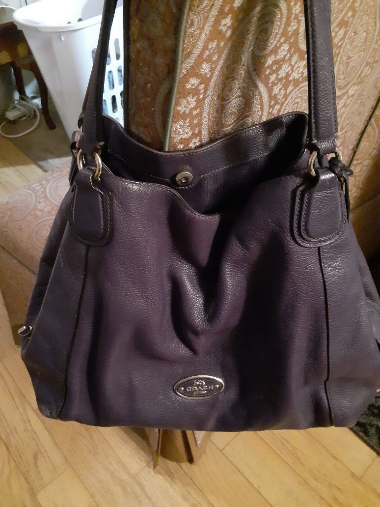 Purple coach purse