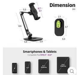 $9.90 Adjustable Phone & Tablet Stand – Desk & Wall Mount