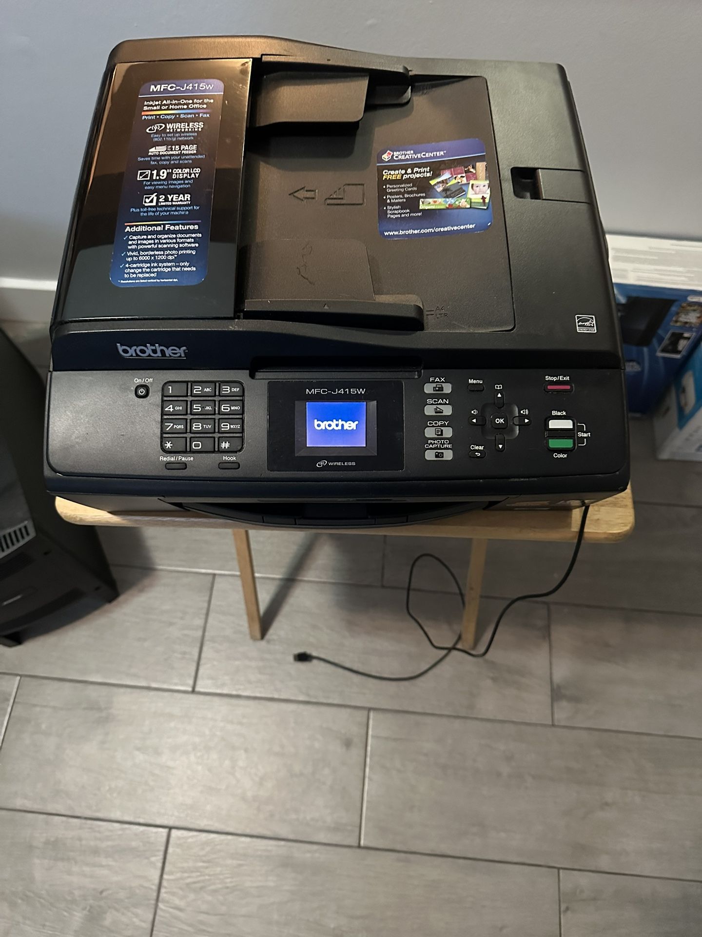 Brother MFC-J415W all-in-one printer. 