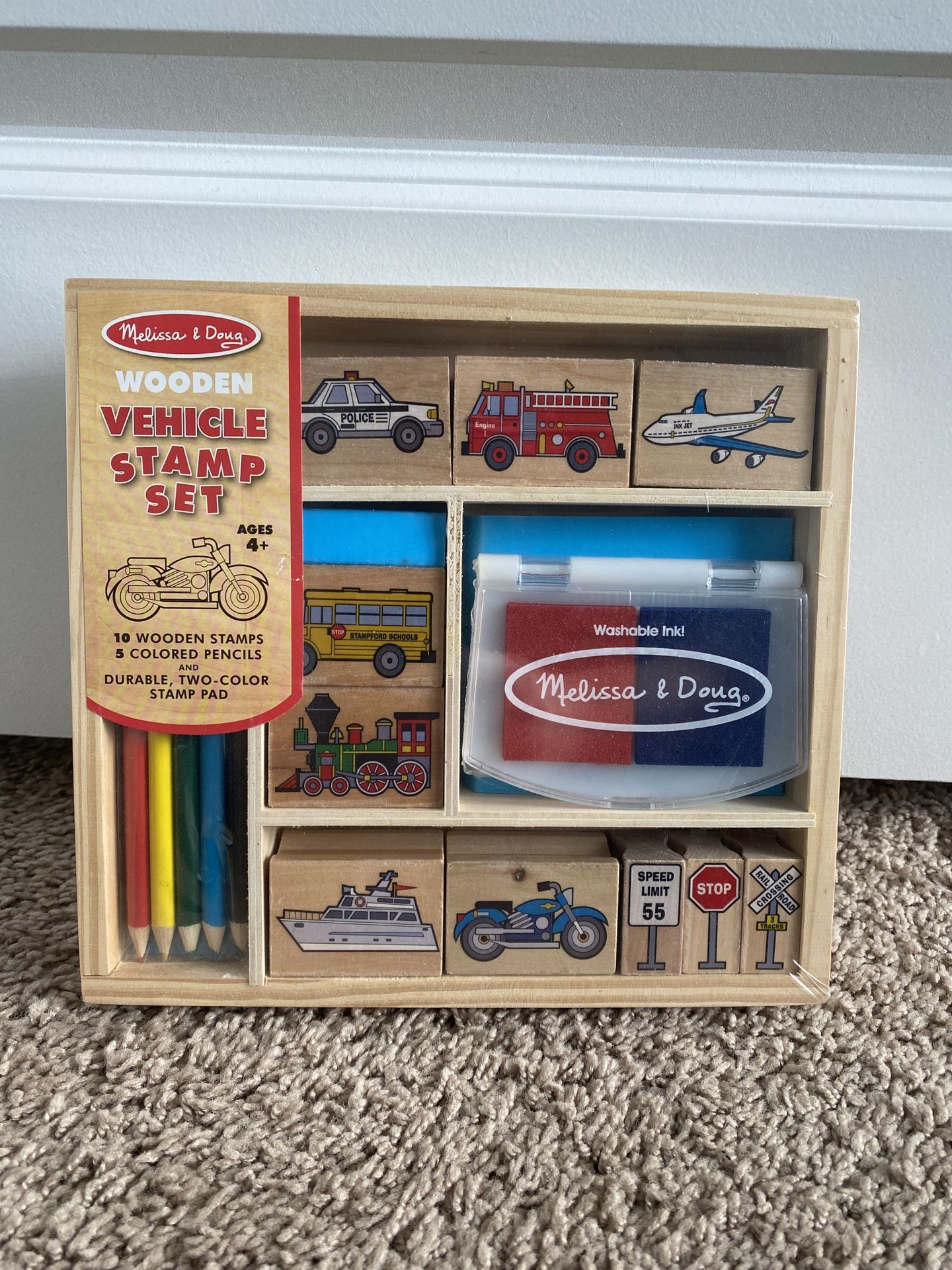 Melissa & Doug Vehicle Stamp Set (new!)