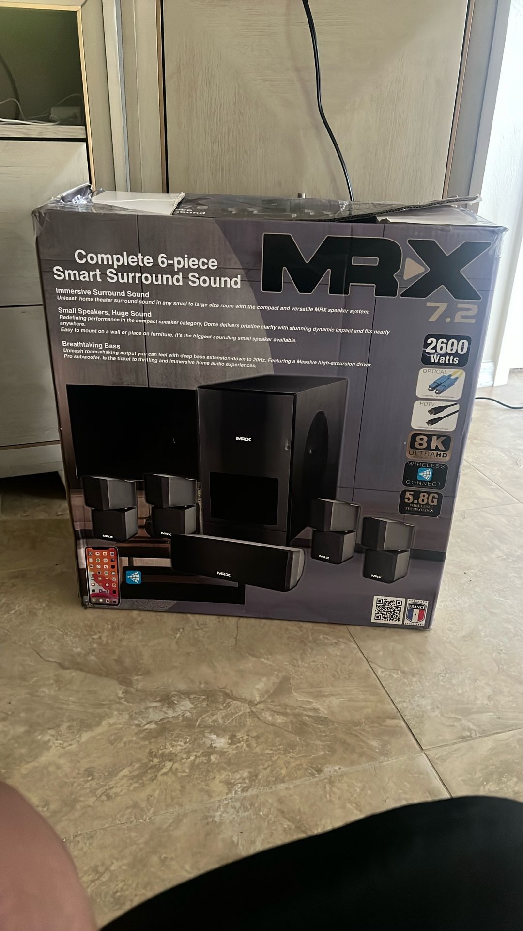 Six piece smart surround sound