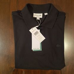 Black lacoste polo best sale sale