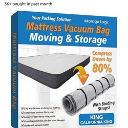 Brand New California King Mattress Vacuum bag  For Moving And Storage 