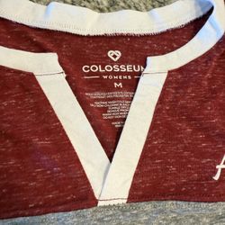 Women’s Alabama State Crimson & Gray VNeck Tshirt Short Sleeve New W/tags