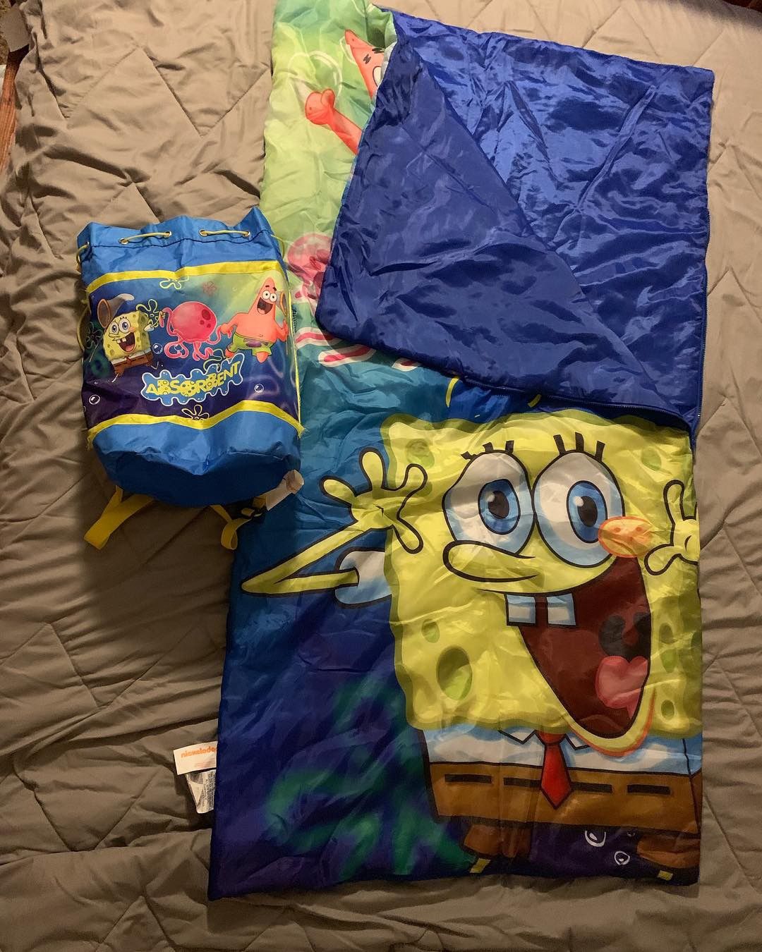 Spongebob sleeping bag