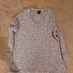 GORGEOUS NEW Calvin Klein Jeans XLT Gray Long Relax Fit Sweater Tunic

