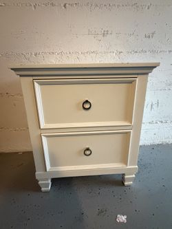 White 2-Drawer Nightstand - 24"W x 27"H x 17"D