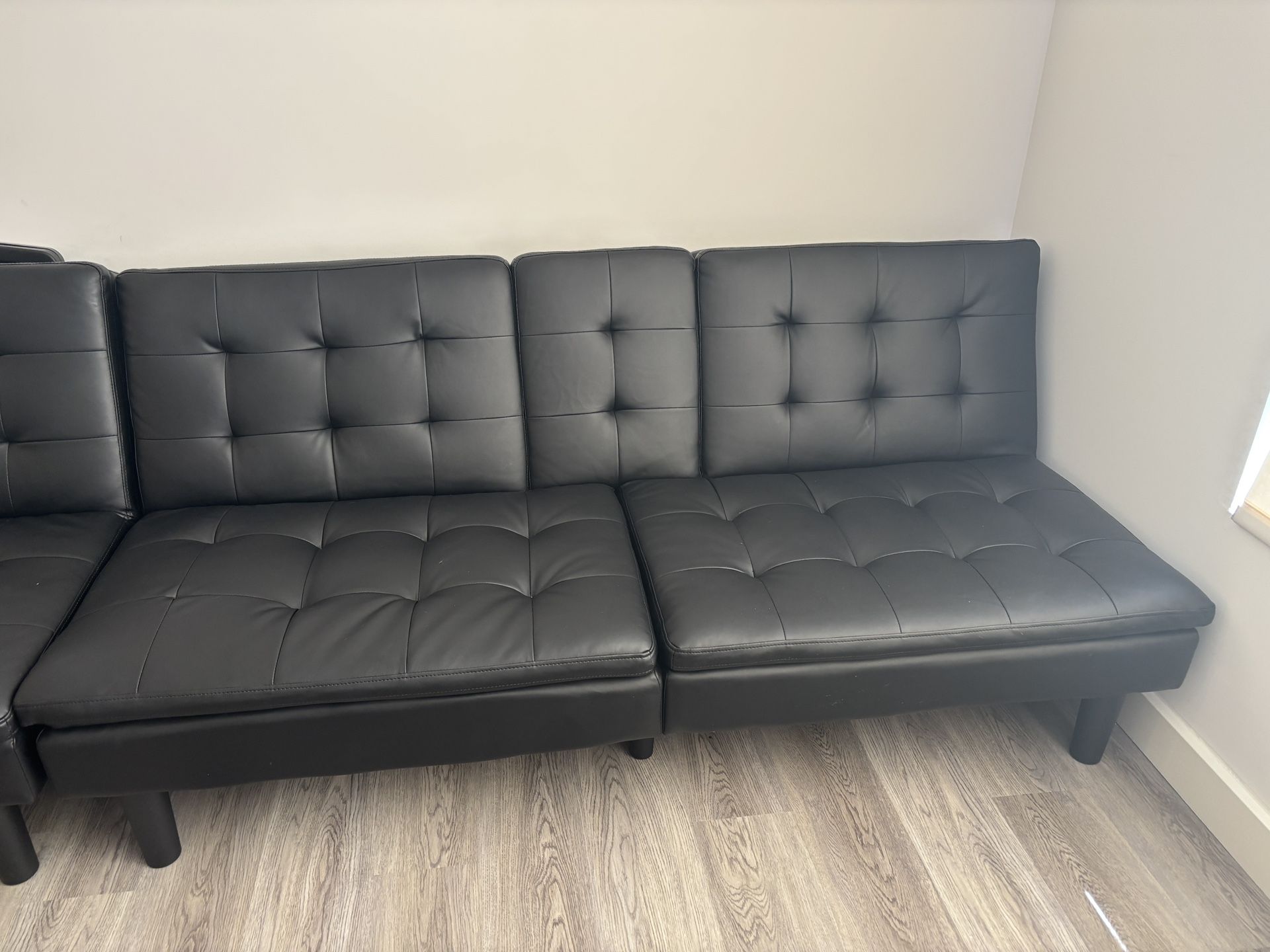 Leather futon