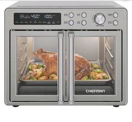 Chefman 10-in-1 Stainless Steel French Door Toaster Oven Air Fryer $99.99