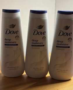 Dove Body wash 3 Full Size Bottles New