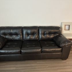 Leather Black Couch