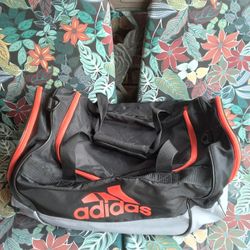 Adidas Black Orange and Gray Sport Bag