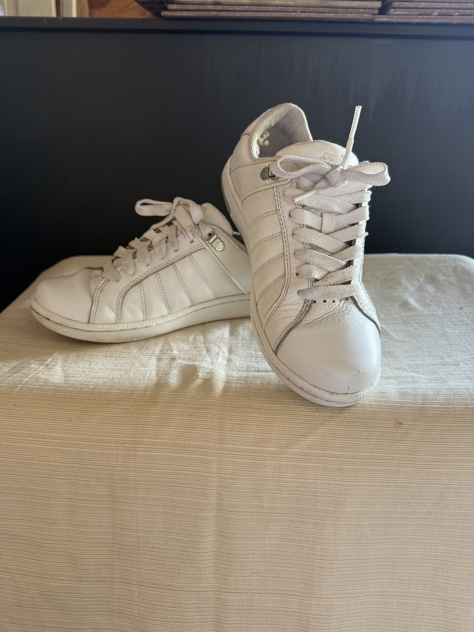 White Leather K-Swiss Sneakers