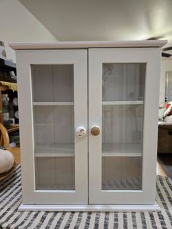 Vintage-Style Mini Trinket Display Cabinet / Countertop Cupboard