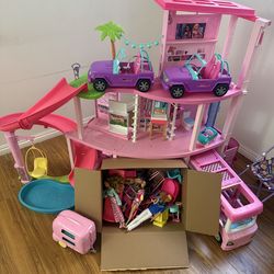 Barbie Dreamhouse and every accessory smh