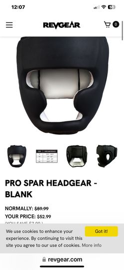Revgear PRO SPAR HEADGEAR - BLANK Headgear With Cheek And Chin Protector