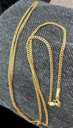 2mm - 24” 10k Yellow Gold Beautiful, New - Cuban Link